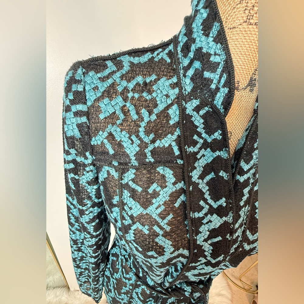#577 PER SE Patterned Blazer size 2 - Picture 2 of 14